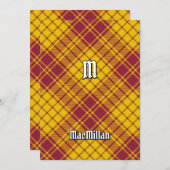 Invitation Clan MacMillan robe Tartan (Devant / Derrière)