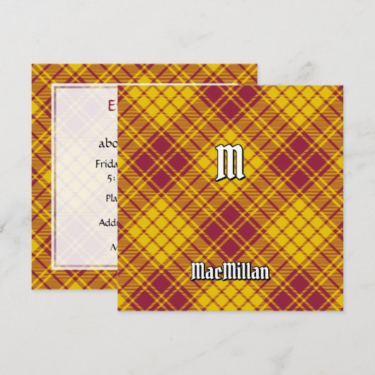 Invitation Clan MacMillan robe Tartan (Devant / Derrière)