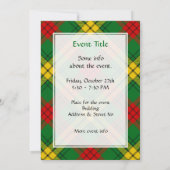 Invitation Clan MacMillan Tartan (Dos)