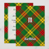 Invitation Clan MacMillan Tartan (Devant / Derrière)