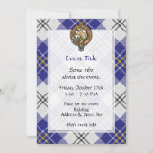 Invitation Clan MacPherson Crest sur la robe bleue Tartan (Devant)