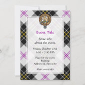 Invitation Clan MacPherson Crest sur le tatan de robe (Devant)