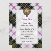 Invitation Clan MacPherson Crest sur le tatan de robe (Devant / Derrière)