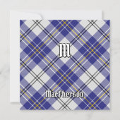 Invitation Clan MacPherson robe bleue Tartan (Devant)
