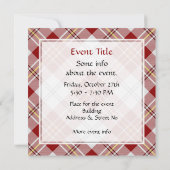 Invitation Clan MacPherson Robe Rouge Tartan (Dos)