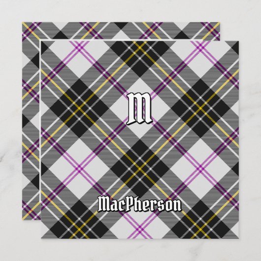 Invitation Clan MacPherson robe Tartan (Devant / Derrière)