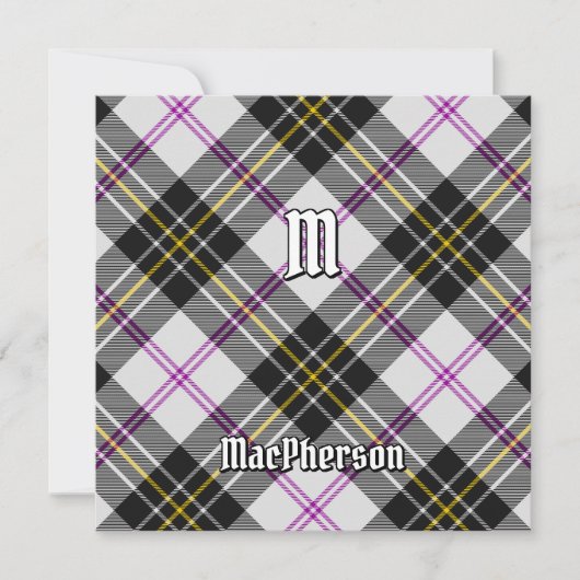Invitation Clan MacPherson robe Tartan (Devant)