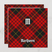 Invitation Clan MacQueen Tartan (Devant / Derrière)
