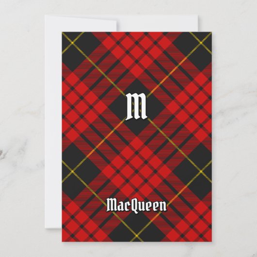 Invitation Clan MacQueen Tartan (Devant)