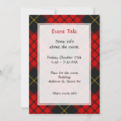 Invitation Clan MacQueen Tartan (Dos)