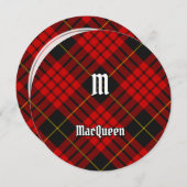 Invitation Clan MacQueen Tartan (Devant / Derrière)