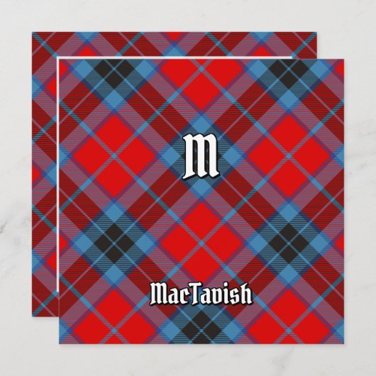 Invitation Clan MacTavish Tartan (Devant / Derrière)