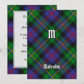Invitation Clan Malcolm Tartan (Devant / Derrière)
