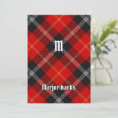 Invitation Clan Marjoribanks Tartan (Debout devant)