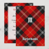 Invitation Clan Marjoribanks Tartan (Devant / Derrière)