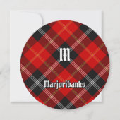 Invitation Clan Marjoribanks Tartan (Devant)
