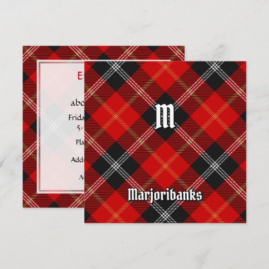 Invitation Clan Marjoribanks Tartan (Devant / Derrière)