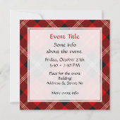 Invitation Clan Marjoribanks Tartan (Dos)