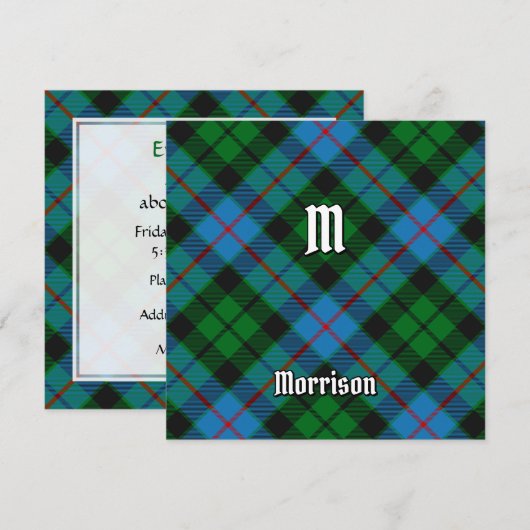 Invitation Clan Morrison Chasse Tartan (Devant / Derrière)