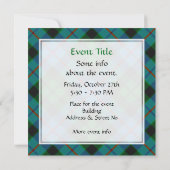 Invitation Clan Morrison Chasse Tartan (Dos)