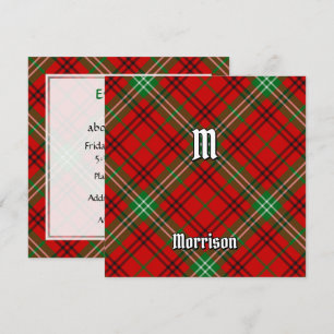 Invitation Clan Morrison Red Tartan