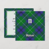 Invitation Clan Oliphant Tartan (Devant / Derrière)