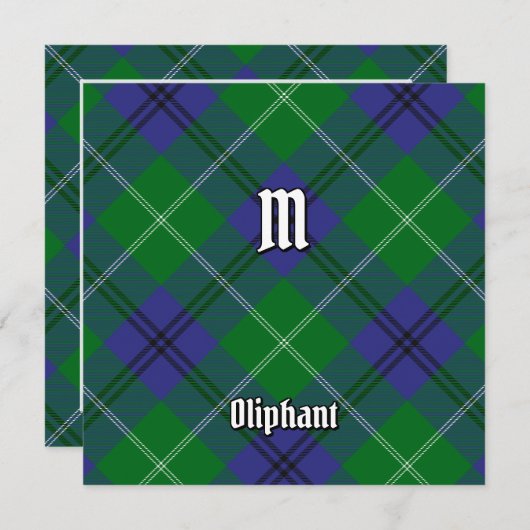 Invitation Clan Oliphant Tartan (Devant / Derrière)