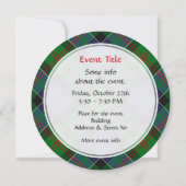 Invitation Clan Paterson Tartan (Dos)