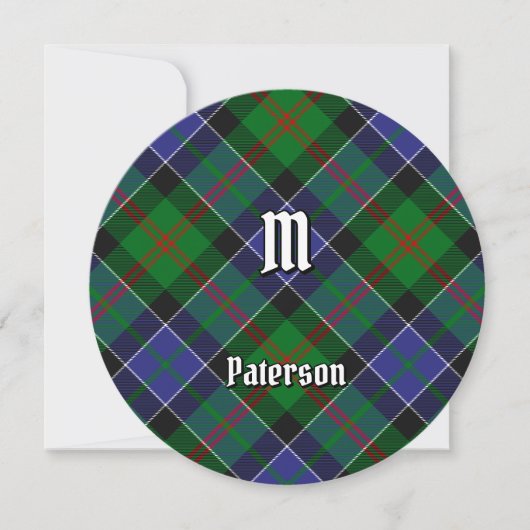 Invitation Clan Paterson Tartan (Devant)