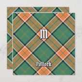 Invitation Clan Pollock Tartan (Devant / Derrière)