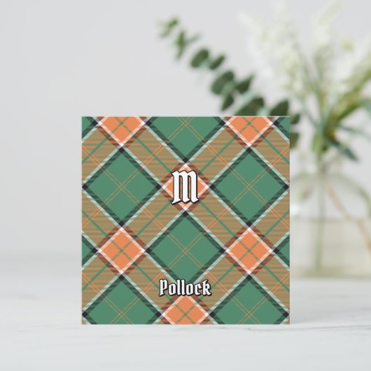 Invitation Clan Pollock Tartan (Debout devant)