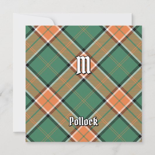Invitation Clan Pollock Tartan (Devant)