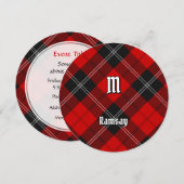 Invitation Clan Ramsay Red Tartan (Devant / Derrière)