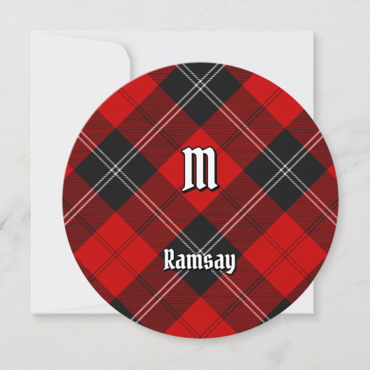Invitation Clan Ramsay Red Tartan (Devant)