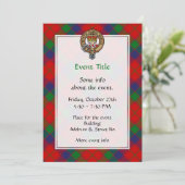 Invitation Clan Robertson Crest sur Tartan (Debout devant)