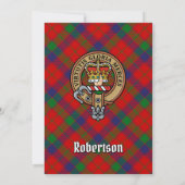 Invitation Clan Robertson Crest sur Tartan (Dos)