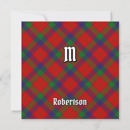 Invitation Clan Robertson Tartan (Devant)