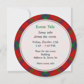 Invitation Clan Robertson Tartan (Dos)