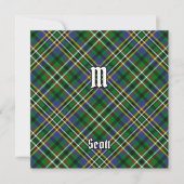 Invitation Clan Scott Green Tartan (Devant)