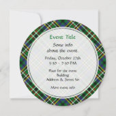 Invitation Clan Scott Green Tartan (Dos)