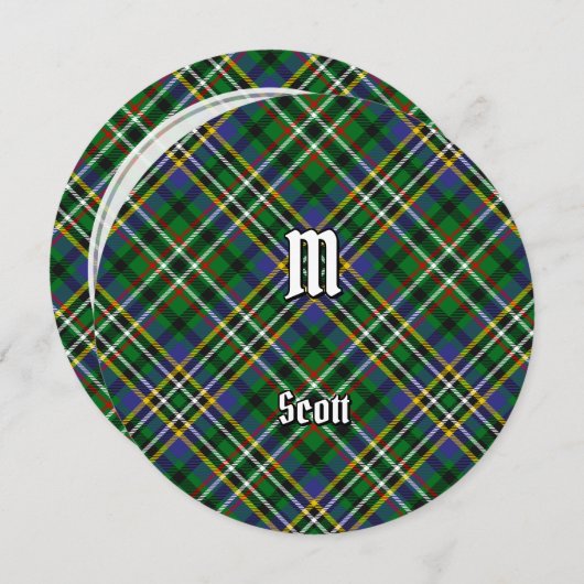 Invitation Clan Scott Green Tartan (Devant / Derrière)