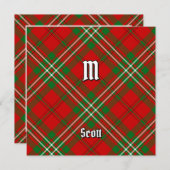 Invitation Clan Scott Red Tartan (Devant / Derrière)