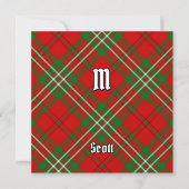 Invitation Clan Scott Red Tartan (Devant)