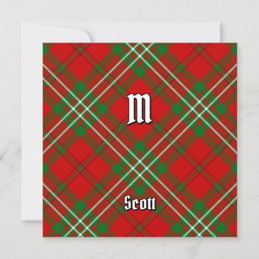Invitation Clan Scott Red Tartan (Devant)