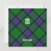 Invitation Clan Sinclair Chasse Tartan (Devant)