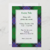 Invitation Clan Sinclair Chasse Tartan (Dos)