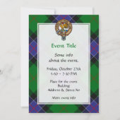 Invitation Clan Sinclair Crest sur la chasse Tartan (Devant)
