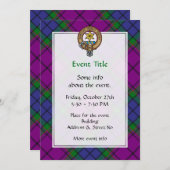 Invitation Clan Wardlaw Crest sur Tartan (Devant / Derrière)