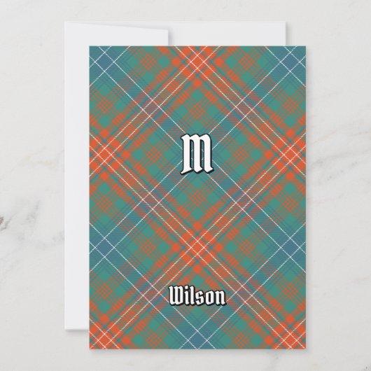 Invitation Clan Wilson Ancienne Tartan (Devant)