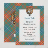 Invitation Clan Wilson Crest au-dessus de Tartan antique (Devant / Derrière)